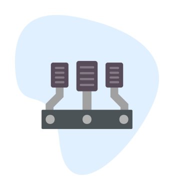 Araba Hızlandırıcı düz simgesi, vektör illüstrasyonu 