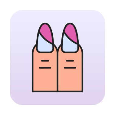 iki çivi web simgesi, vektör illüstrasyonu 