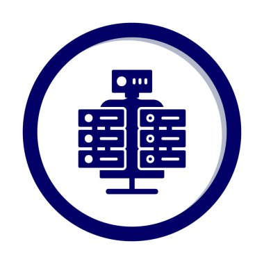 Ağ sunucu simgesinin vektör illüstrasyon tasarımı