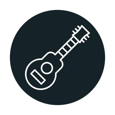 Basit tasarım grafik gitar resimlemesi 