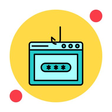 Basit Parola Kopyalama simgesi, vektör illüstrasyonu