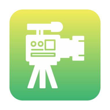 Film kamerası web simgesi. vektör illüstrasyonu.