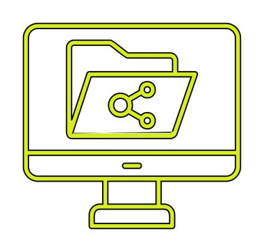 Basit Dosya Paylaşımı simgesi, vektör illüstrasyonu