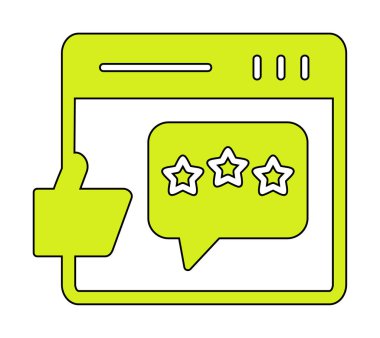  düz geribildirim simgesi vektör çizimi 