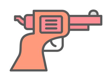 askeri tabanca ikonu vektör illüstrasyonu 