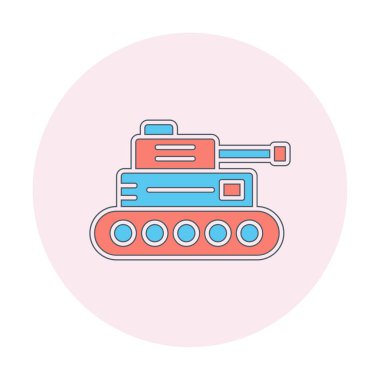 askeri tank simgesi vektör illüstrasyon