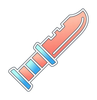 askeri bıçak ikonu vektör illüstrasyon sembolü tasarımı