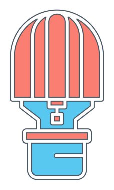 Sıcak hava balonu ikon vektör çizimi tasarımı