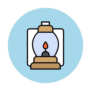 fener düz simgesi, vektör illüstrasyonu 