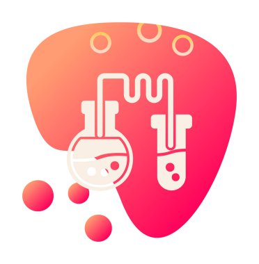 Test tüplü kimya laboratuvarı. Kimya konsepti                                             