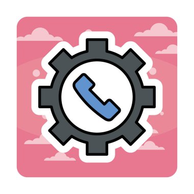 Teknik destek simge vektör çizim                 