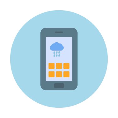 Cep telefonu web simgesi, vektör çizim