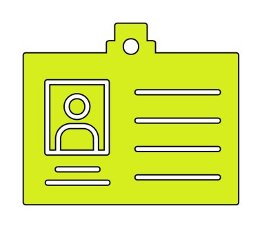 Üyelik Kartı simgesinin vektör illüstrasyonu