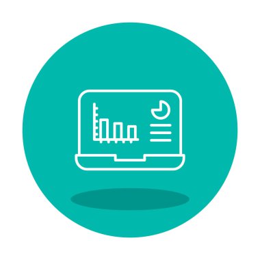 Basit Analitik simge, vektör illüstrasyonu