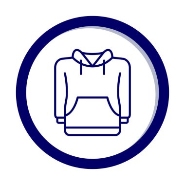 Basit kapüşonlu simge, vektör çizimi