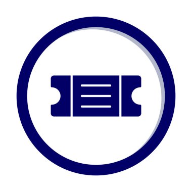 bilet simgesi, vektör illüstrasyonu basit tasarım