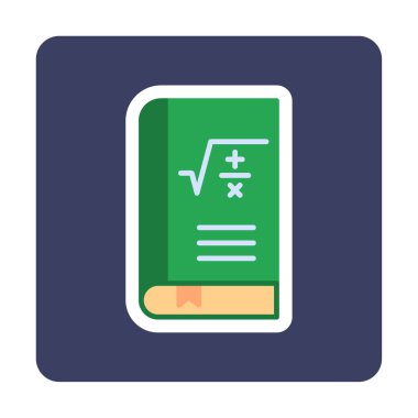 Matematik kitabı. Web simgesi basit illüstrasyon                         