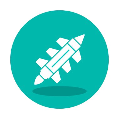 düz füze ikonu vektör çizimi