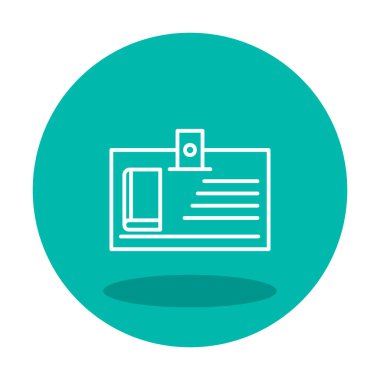 Kütüphane kartı simgesi, vektör illüstrasyonu