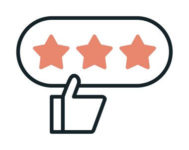 derecelendirme vektör simgesi, İyi İnceleme konsepti                         