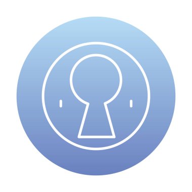 Anahtar deliği vektör çizimi, simge ögesi biçimi              