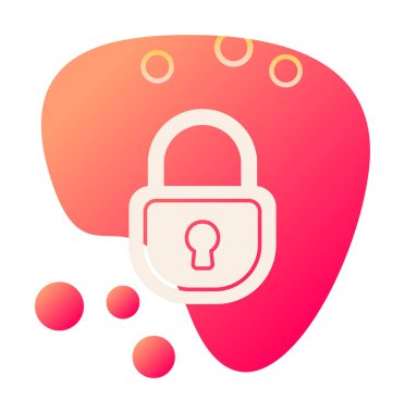 asma kilit web simgesi, vektör illüstrasyonu 