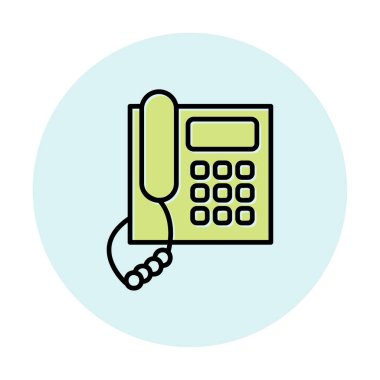 Basit eski düz telefon vektör çizimi 