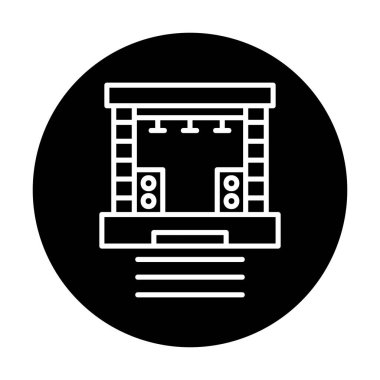 sahne ikonu vektör illüstrasyonu 