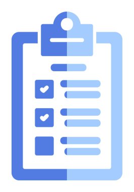 kontrol listesi simgesi, vektör illüstrasyonu 