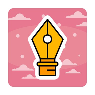 Basit kalem aracı simgesi, vektör illüstrasyonu