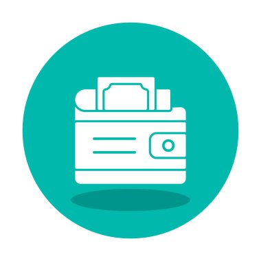Cüzdan. Web simgesi basit illüstrasyon