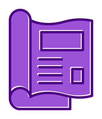 dergi simgesi, vektör illüstrasyonu basit tasarım