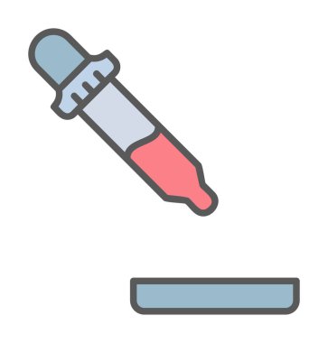 Pipette düz renk vektör ikonu tasarımı 