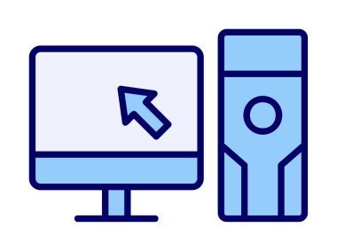kişisel bilgisayar simgesi, vektör illüstrasyonu basit tasarım