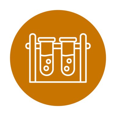 test tüpleri vektör düz renk simgesi 