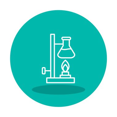 Basit Kimyasal Deney simgesi, vektör çizimi