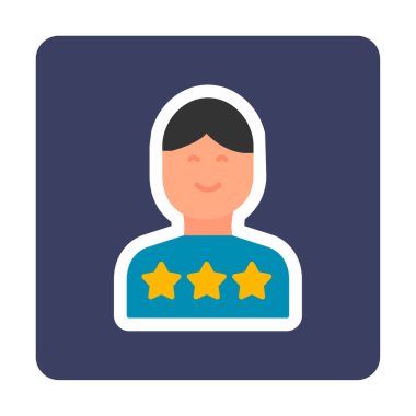 Müşteri memnuniyeti derecelendirme simgesi, vektör illüstrasyonu  