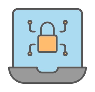 Basit düz Ransomware bilgisayar simgesi