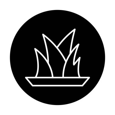 Çim simgesi, vektör illüstrasyonu 