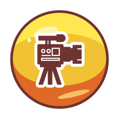 düz basit kamera simgesi vektör illüstrasyon tasarımı