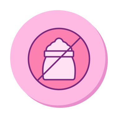 Şeker işareti yok, vektör illüstrasyonu  