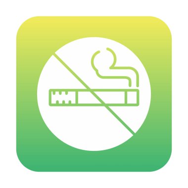 Basit sigara içilmeyen simge, vektör illüstrasyonu