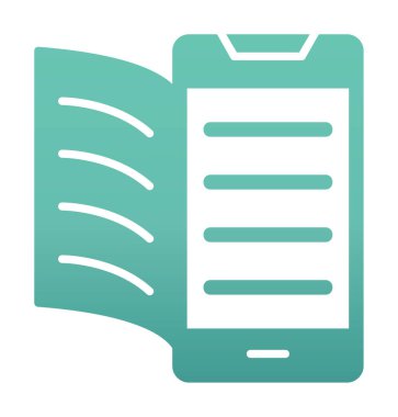 Dijital Kitap simgesi vektör illüstrasyonuName