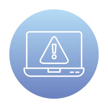 Hata vektör çizimi, Konsept ve grafik tasarım için Adware vektör çizgisi simgesi. 