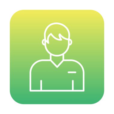 Erkek kullanıcı simgesi. Vektör çizim