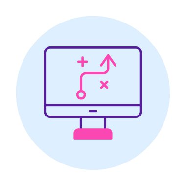 Basit Strateji simgesi, vektör illüstrasyonu