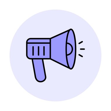 megafon ikonu. Hoparlör vektör illüstrasyonu. düz dizayn