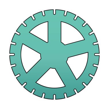 Lastik yassı vektör simgesi beyaz arkaplanda izole edildi