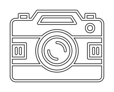 fotoğraf makinesi ikon vektör illüstrasyonu                      