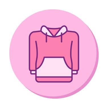 Basit kapüşonlu simge, vektör çizimi